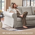 thumbnail image 5 of Vorthio 89" 3-Seater Couch for Living Room, Contemporary Fabric Sofa with Rolled Arm, Gray, 5 of 11