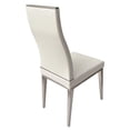 thumbnail image 4 of White Polyurethane Dining Chair with Brushed Stainless Steel (Set of 4), 4 of 5