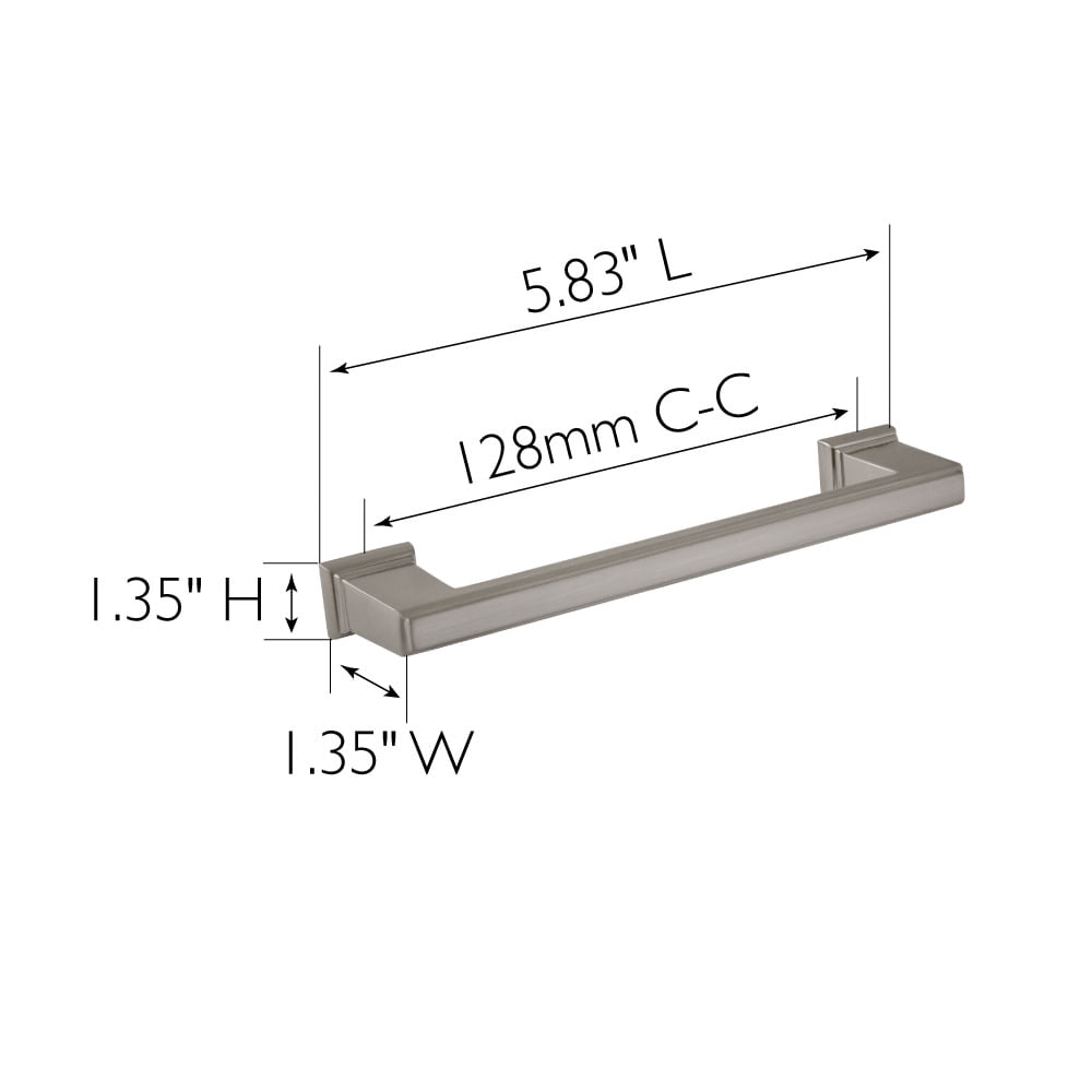 Design House 189159 Gage 5 in. Center-to-Center Kitchen Drawer Pulls Cabinet Handles Satin Nickel, (10-Pack)