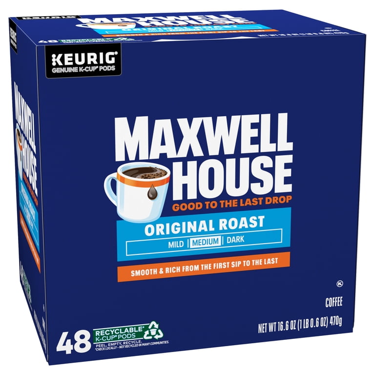 Maxwell House Original Roast Medium Roast K-Cup Coffee Pods 60 Ct. Box