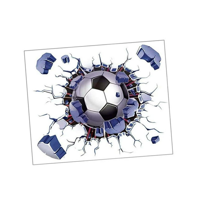 de Pared Deportivo, Balón de Fútbol, autoadhesivo, Decoración Artística DIY, Extraíble para Decoración de Dormitorio.