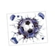 thumbnail image 1 of Pegatina pared fútbol, ​​decoración pared, extraíble, calcomanía balón fútbol para dormitorio y sala estar., 1 of 7