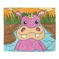 thumbnail image 1 of Hippo Hippopotamus Animal Creature Graphic Microfiber Duvet Cover, 1 of 7