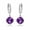 Amethyst, variant on 925 Sterling Silver Amethyst Cushion Fantasy Cut Drop Hoop Earrings Women Purple Gemstone Dangle Earrings Cubic Zirconia Pavé Huggie Hoops Party Occasion Jewelry