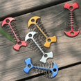 thumbnail image 3 of 10Pcs Adjustable Plank Floor Spring Fishbone Anchor Tent Pegs Buckle Outdoor Awning Deck Fixed Nail, 3 of 5