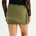 thumbnail image 2 of Juniors' Tinseltown Denim Cargo Mini Skirt Color: Olive Size: MEDIUM, 2 of 4