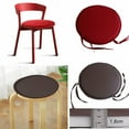 thumbnail image 5 of Indoor Outdoor Chair Cushions Round, Chair Cushions with Ties for Dining Chairs, Round Seat Cushion Garden Chair, 30cm Thick Fabric Dining Chair Cushions, Washable Chair Pads, 5 of 6