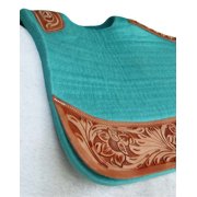 Horse 32 x 30 Western Contoured Wool Felt Therapeutic Saddle Pad Teal 39177TL