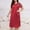 Wine#2, variant on Women's Loose Plus Size Pajamas Sequin Solid Color V-Neck Short Sleeve Lace Stitching Nightdress for Body Coolness Wearing(Purple#1,M)