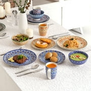 vancasso, Series Mandala, 32 Piece Porcelain Dinnerware Set, Colourful Dinner Set, Service for 8