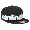 thumbnail image 3 of Men's New Era Black St. Louis Cardinals Checkered Undervisor 59FIFTY Fitted Hat, 3 of 6