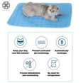 thumbnail image 6 of Luxtrada Pet Dog Self Cooling Mat Pad Ice Silk Mat Pet Cooling Non Sticking Blanket Keep Pets Summer Cool Comfort for Cats and Dogs Home (Blue,Size M), 6 of 10