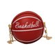 thumbnail image 4 of Bolso bandolera informal con forma de pelota de baloncesto para hombre y mujer rojo, 4 of 9