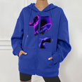thumbnail image 2 of Chaqueta con capucha Punk suelta con cremallera y estampado de Halloween para mujer, abrigo, sudaderas con capucha, abrigo Pompotops qwe15600, 2 of 8