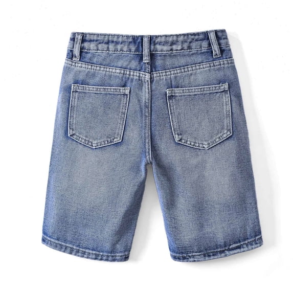 lnmuld Boys Denim Shorts Distressed Elastic Waist Casual Summer Outdoor Wear Size:4-5 Years