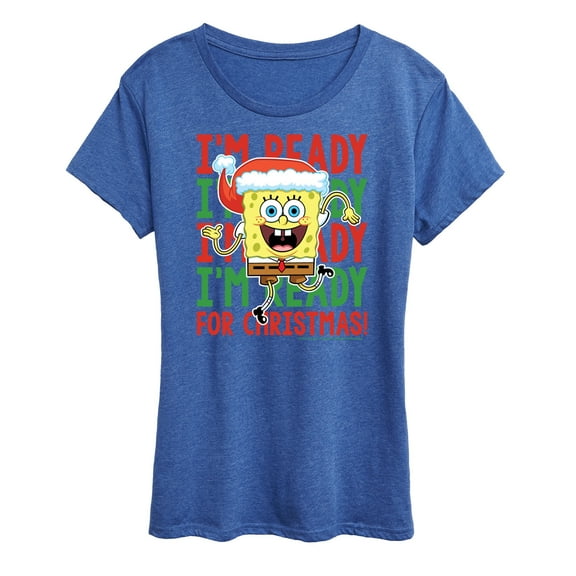 SpongeBob SquarePants - I'm Ready For Christmas - Women's Lightweight French Terry Pullover