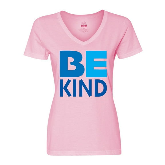 Inktastic Be Kind Logo in Blue Women's V-Neck T-Shirt