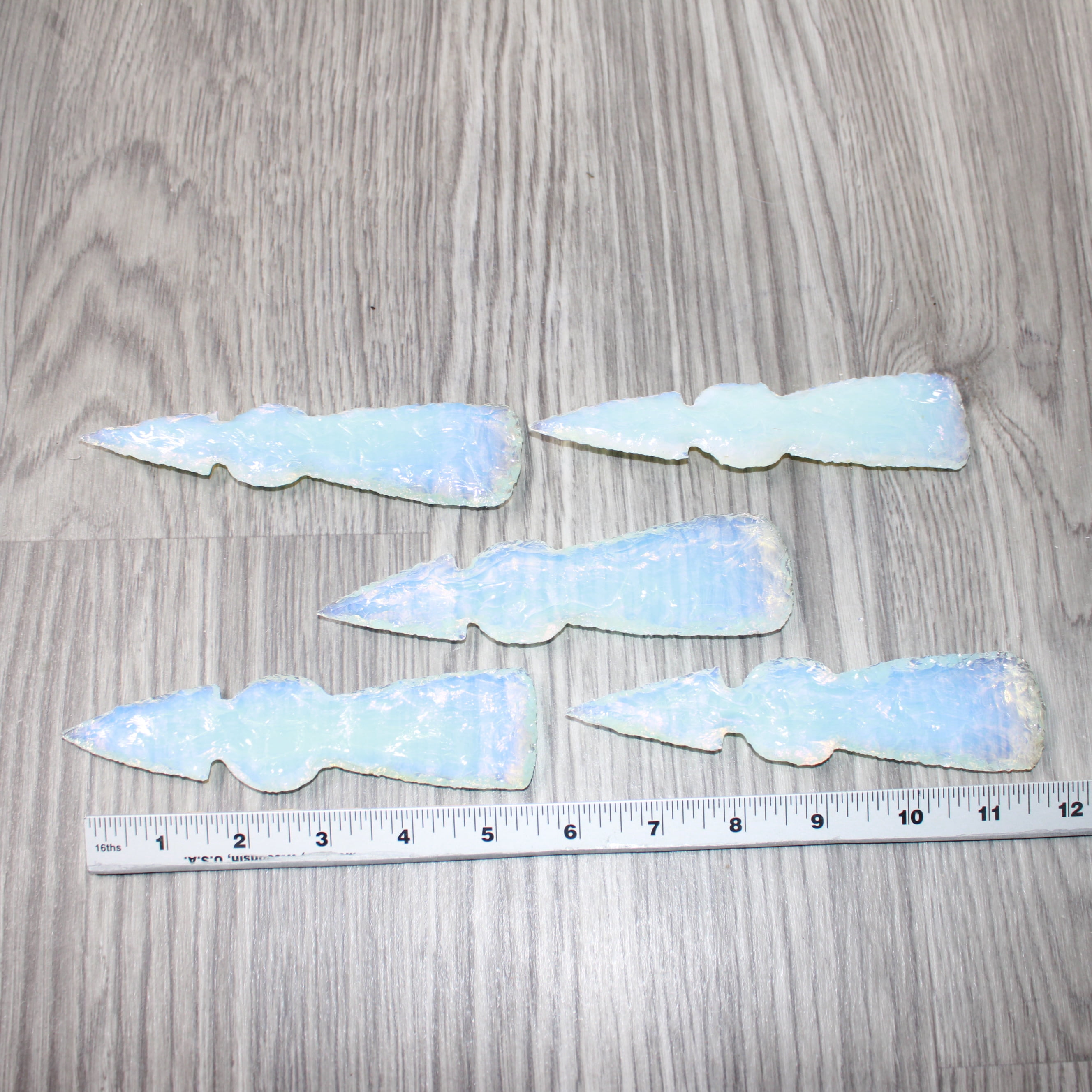 5 Opalite Ornamental Tomahawk Heads  #2464    Axe Hatchet Ax