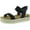 Black, variant on Steve Madden Womens Jaklin Slip-On Platform Espadrilles Pink 6 Medium (B,M)