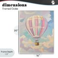 thumbnail image 4 of Stupell Industries Eclectic Pastel Hot Air Balloon White Framed Giclee Art, 16 x 20, by The Prints Vibe, 4 of 8
