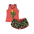 thumbnail image 3 of LazyOne Matching Pajamas for Women, Cute Pajama Shorts and Tank Top Set (Stuck In Bed, X-Small), 3 of 7