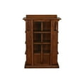 thumbnail image 3 of Pemberly Row Arts and Crafts Wood Bookcase w/ Side Shelves in Walnut, 3 of 5