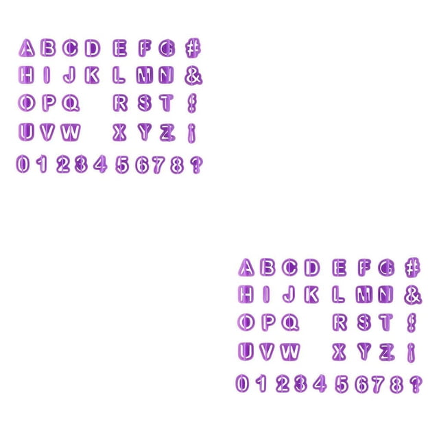 relayinert Useful 40pcs Alphabet Number Letter DIY Character Fondant Cake Decorating Set Icing Cutter Mold Moulds Cake Baking Tools Decor 2Set