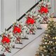 thumbnail image 2 of 2 guirnaldas navideñas con luces LED, guirnaldas navideñas preiluminadas con lazo rojo, guirnaldas de ramas de pino artificiales con piñas y bayas rojas, guirnalda navideña para interiores y exteriore, 2 of 5