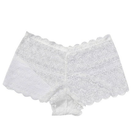 Valcatch Women s Lace Underwear Plus size Boyshort Panties Sexy Sheer Hipster Panty for Ladies