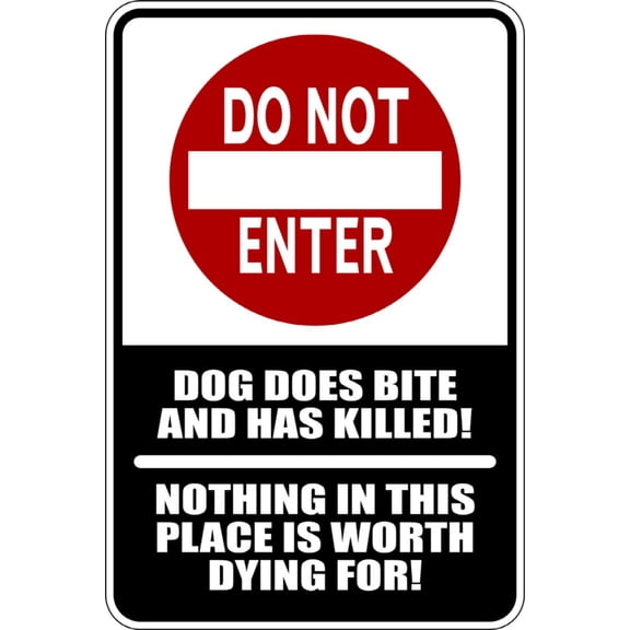 Do Not Enter - Signs - Picture Art - Peel & Stick Vinyl Wall Decal Sticker Size : 9 Inches X 18 Inches