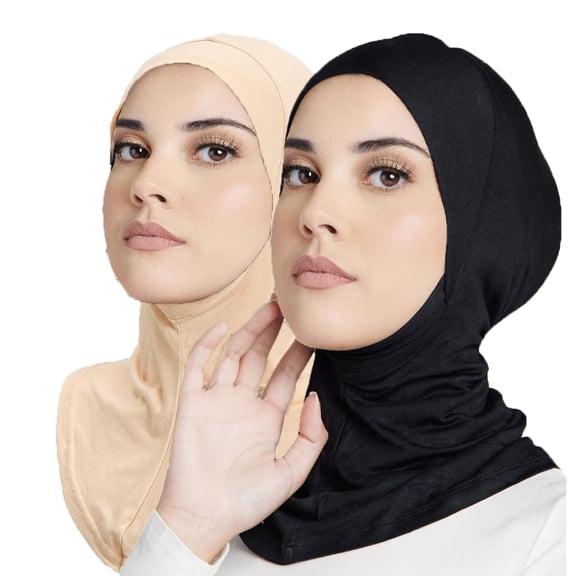 Miaocao Women Slouchy Beanies Cap Soft Hijab Cap Under Scarf for Women Muslim Jersey Hijab Undercaps(1PC/2PC)