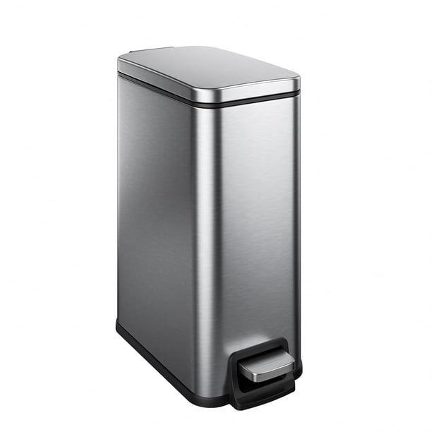 Bote de basura Veelesa Slim de acero inoxidable de 6 l/1.6 galones con tapa