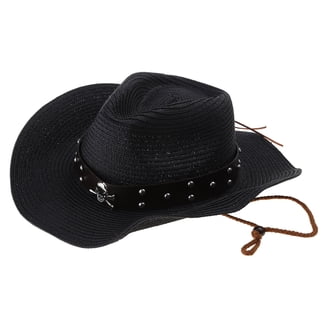 ESASSALY Women Men Leather Cowboy Hat Leaf Print Vintage  display picture 1