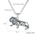 thumbnail image 3 of PikaLF Lion Necklace for Men, Hip Hop Lion Necklace, Norse Viking Lion Head Pendant Necklace with 23.6"Chain, Stainless Steel Punk Rock Lion Pendant, Vintage Animal Lion Necklace Jewelry for Men, 3 of 5