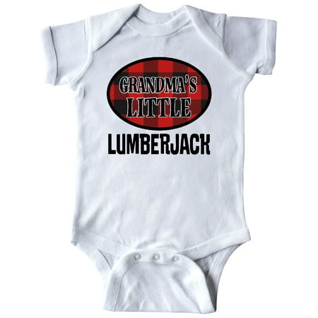 

Inktastic Grandma Little Lumberjack Plaid Gift Baby Boy Bodysuit