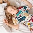 thumbnail image 4 of Balery London Symbols Conjunto de Pijama Infantil de Manga Corta con Estampado – Ropa de Dormir de Algodón Suave-3X-Large, 4 of 5