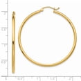 thumbnail image 6 of Auriga Fine Jewelry 14K Yellow Gold Tube Hoop Earrings for Women (L-45mm, W-45mm), 6 of 6