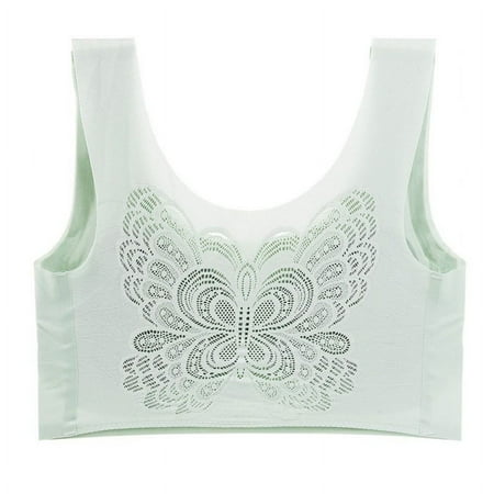 

Women s Thin 3D Daily Bra Breathable Hollow U-Shaped Collect Accessory Breast Push Up Sports Sleep Shaping Bra light green M