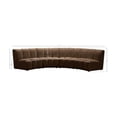 thumbnail image 3 of Meridian Furniture Infinity Brown Velvet 4pc. Modular Sectional, 3 of 11