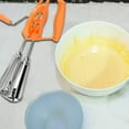 thumbnail image 6 of 10 Inch Stainless Steel Hand Crank Mixer - Fast Semi-Automatic Egg Beater & Noodle Maker for Household Baking, Multi-Purpose Dough Mixing Tool with Comfort Grip - Orange, 6 of 8