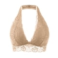 thumbnail image 4 of Fashion Sets for Womens Halter Lace Bralette Bra Non Padded Soft Breathable Wirefree Bra, 4 of 6