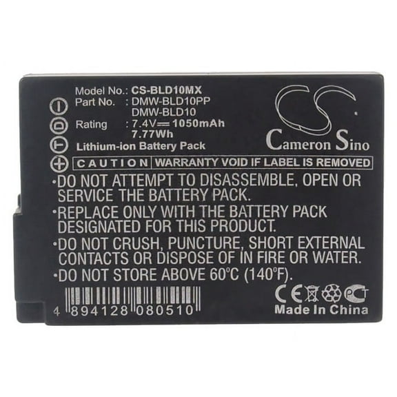 Battery for Panasonic DMC-GX1 DMW-BLD10 DMW-BLD10E BLD10PP 1050mAh Fully Decoded