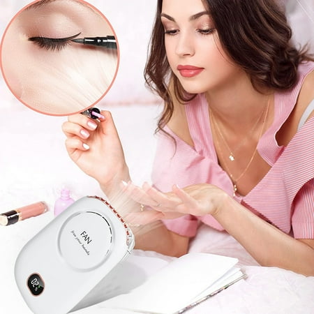 

Eyelashes Fan Personal Fans Hanging Neck Fan Hands Free with Adjustable Lanyard and Bracket USB Rechargeable Bladeless Mini Fans Portable 3 Speeds Desk Fan for Bedroom for Women Kids Outdoor Travel