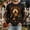 Black, variant on Men's Halloween Evil Pumpkin Graphic Long Sleeve Crew Neck Sweatshirt Casual Fall Streetwear Loungewear Pullover Top for Men Watermelon Red L