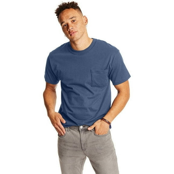 Hanes 5190P Beefy-T Pocket Tee - Sustainable Cotton Comfort