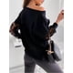 thumbnail image 3 of Blusa de encaje para mujer, cuello redondo, jersey, túnica, tops elegantes, 3 of 4