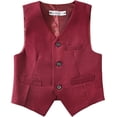 thumbnail image 2 of Yumcute 3 Piece Boys' Formal Suit Vest Set with Bowtie and Tie, 2 of 9