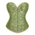 thumbnail image 2 of Tops de corsé Prolriy para mujer, conjuntos de top de corsé con bustier para mujer, faja de cintura de satén negro, tops góticos de talla grande, tops de mujer verde XL, 2 of 4