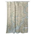thumbnail image 1 of Betsy Drake SH12272CT Chester River&44; MD Rideau de Douche Carte Nautique - 70 x 72 Po., 1 of 1