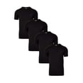 thumbnail image 2 of 32 DEgREES Pack de 4 camisetas básicas activas de secado rápido para hombre, color negro, talla XL, 2 of 5